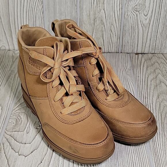 Sorel Evie Sport Lace Up Wedge Sneaker Boots Womens Size 5 New In Box - Picture 10 of 14